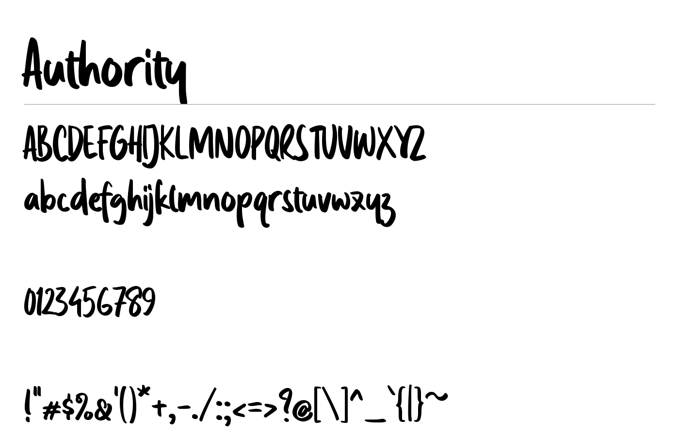 Authority Font preview