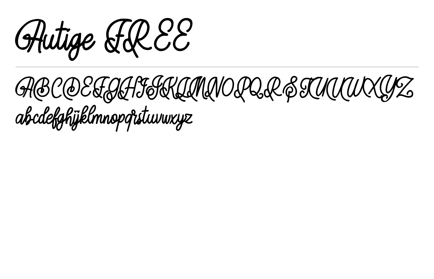 Autige Font preview