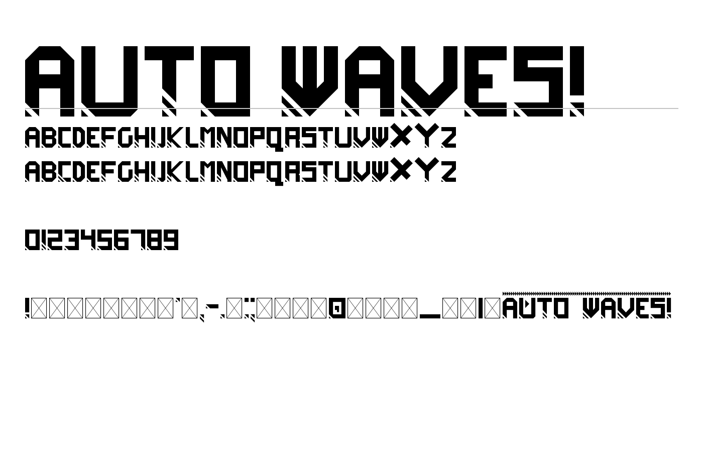 Auto Waves! Font preview
