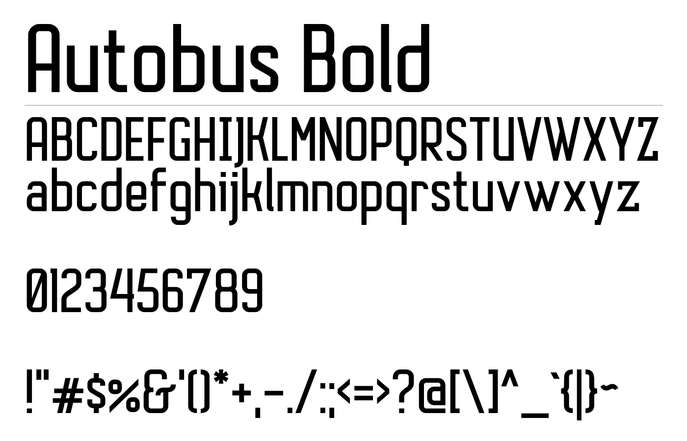 Autobus Bold Font preview