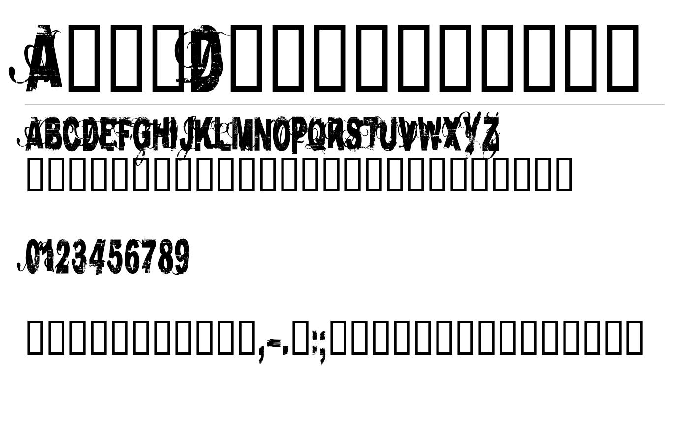 AutoDestruction Font preview