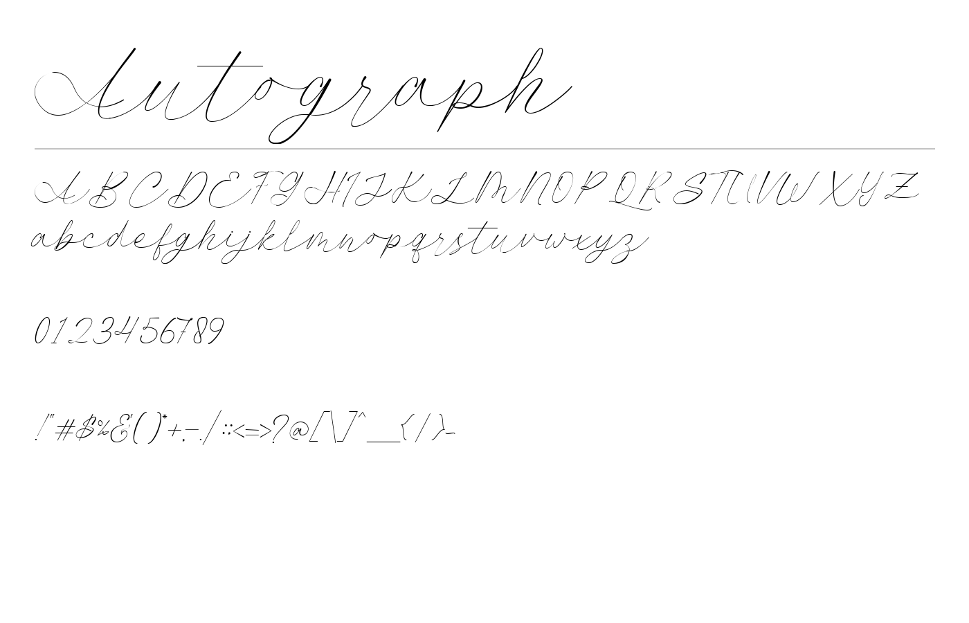 Autograph Font preview