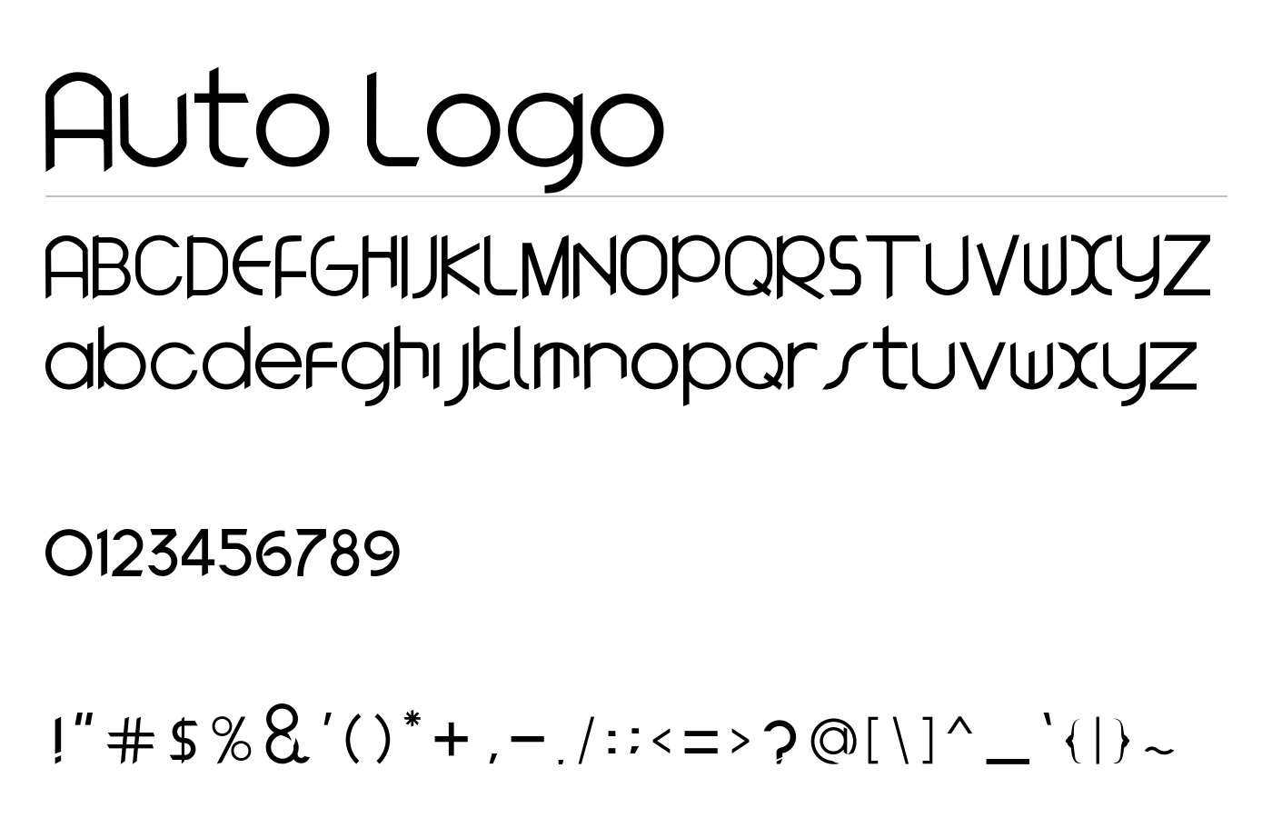 Auto Logo Font preview