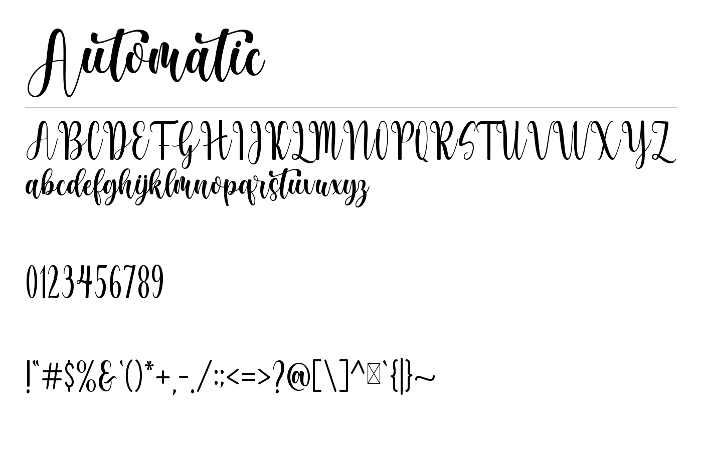 Automatic Font preview