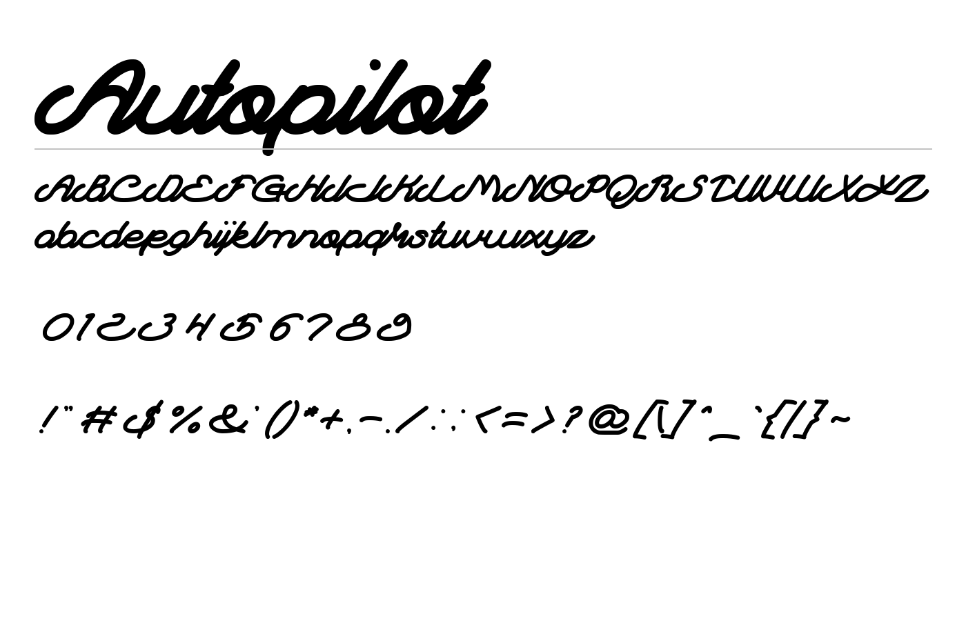 Autopilot Script Version Font preview