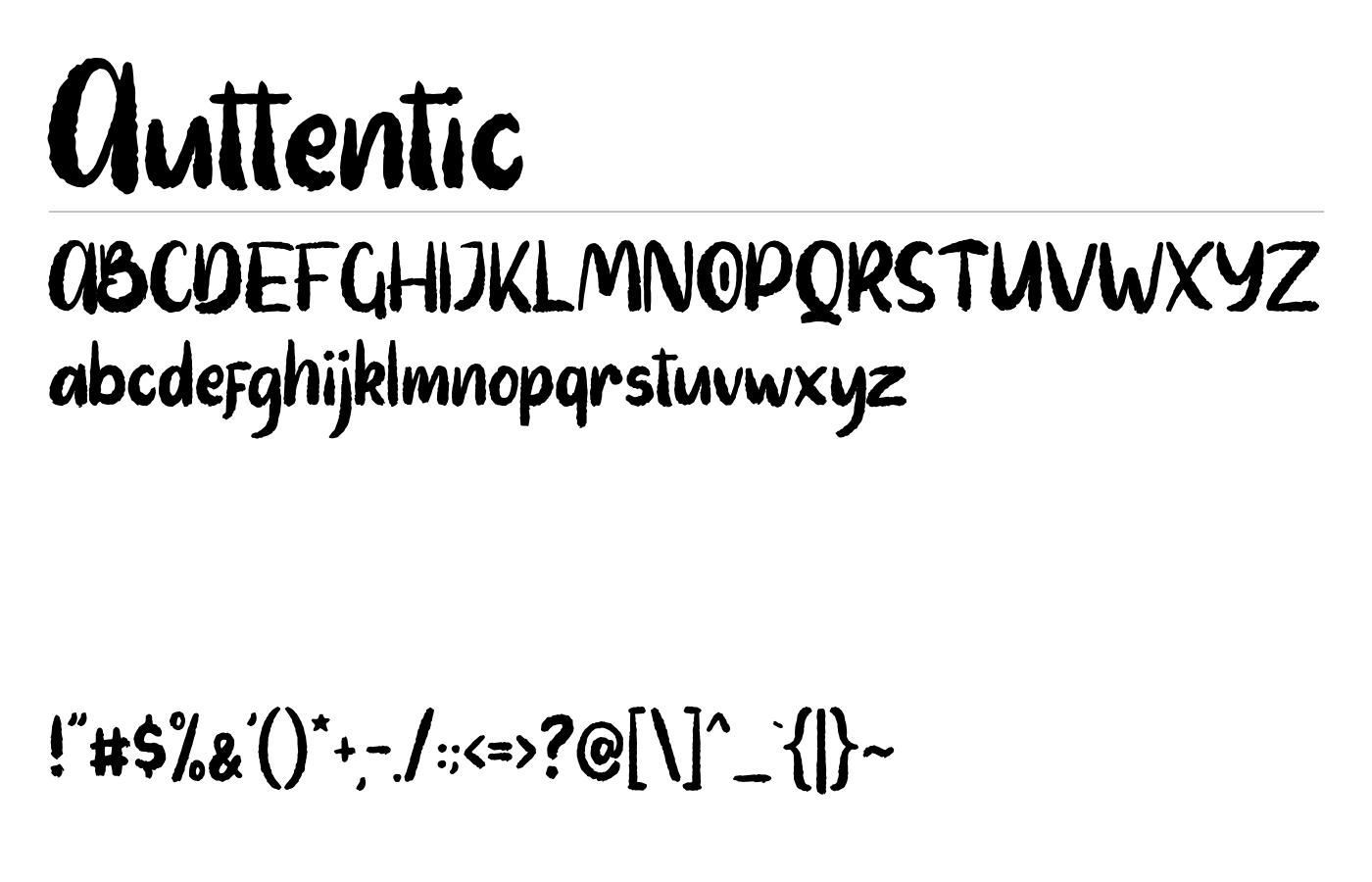 Auttentic Font preview