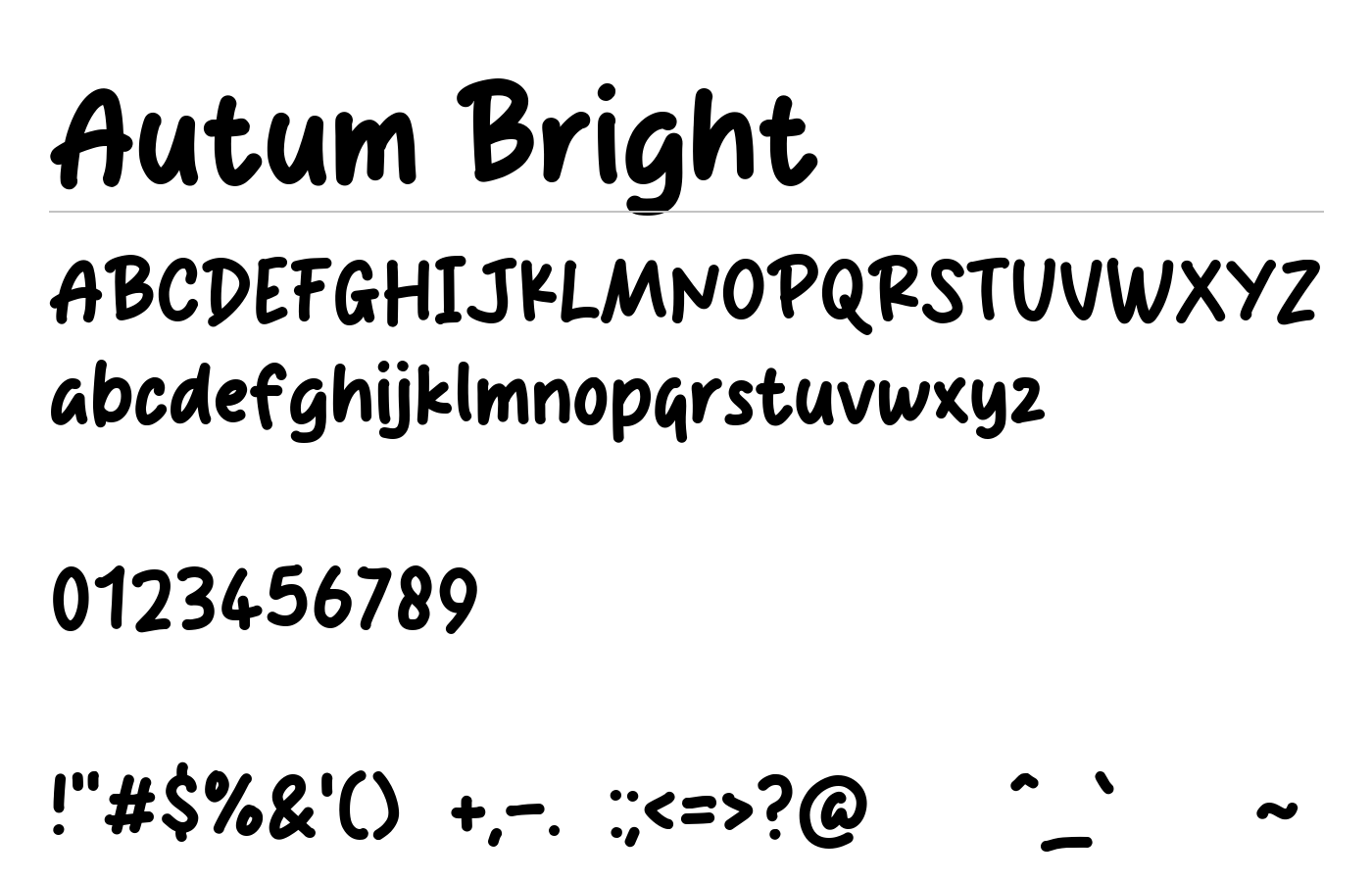 Autum Bright Font preview