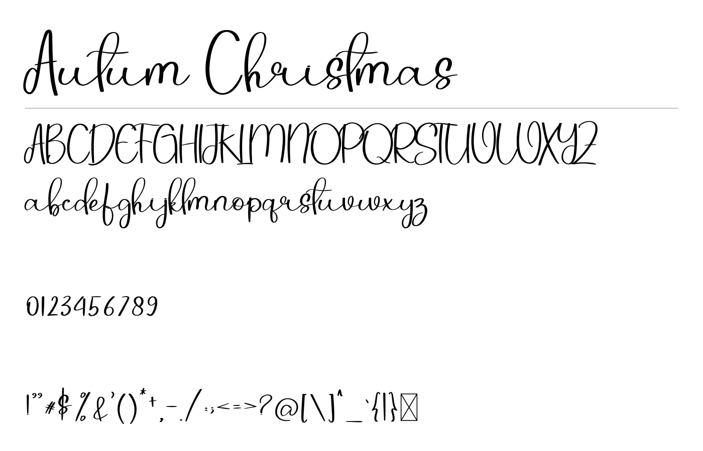 Autum Christmas Font preview