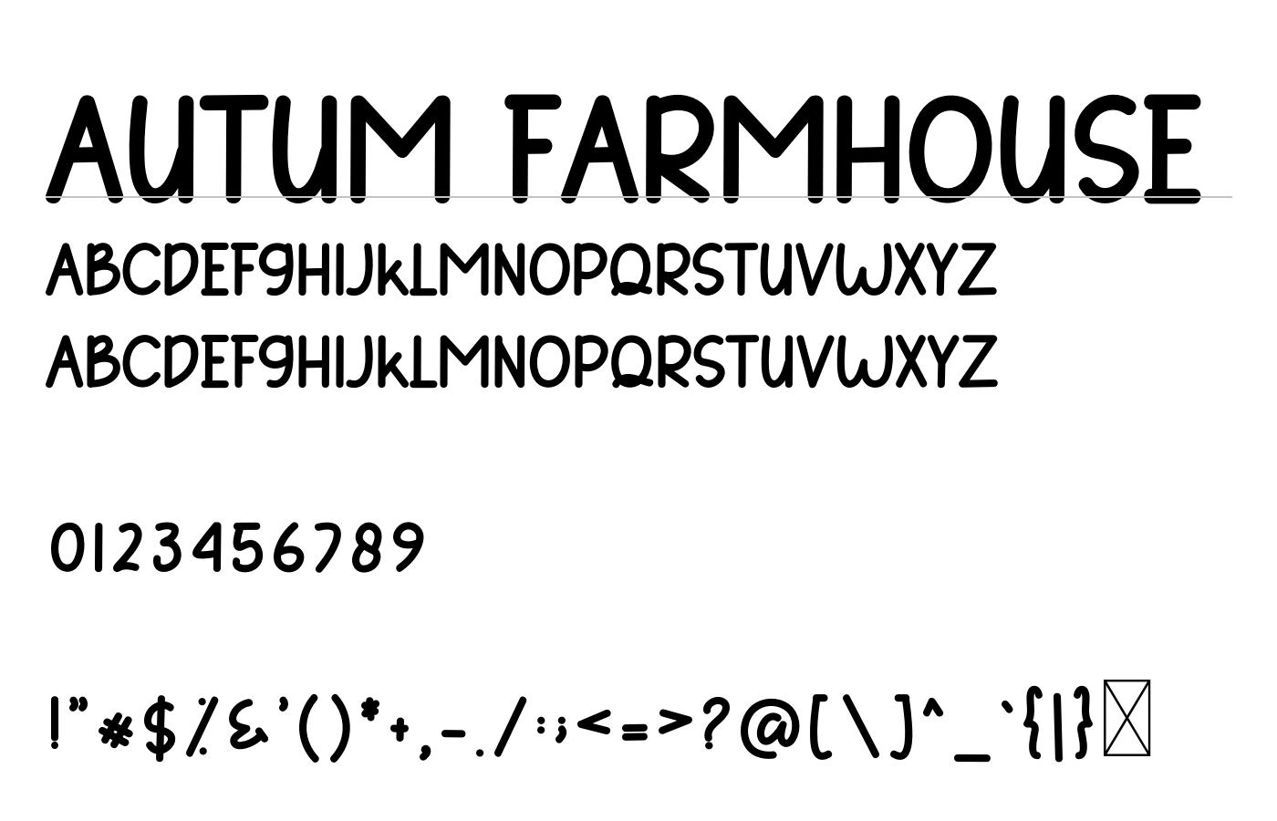 Autum Farmhouse Font preview