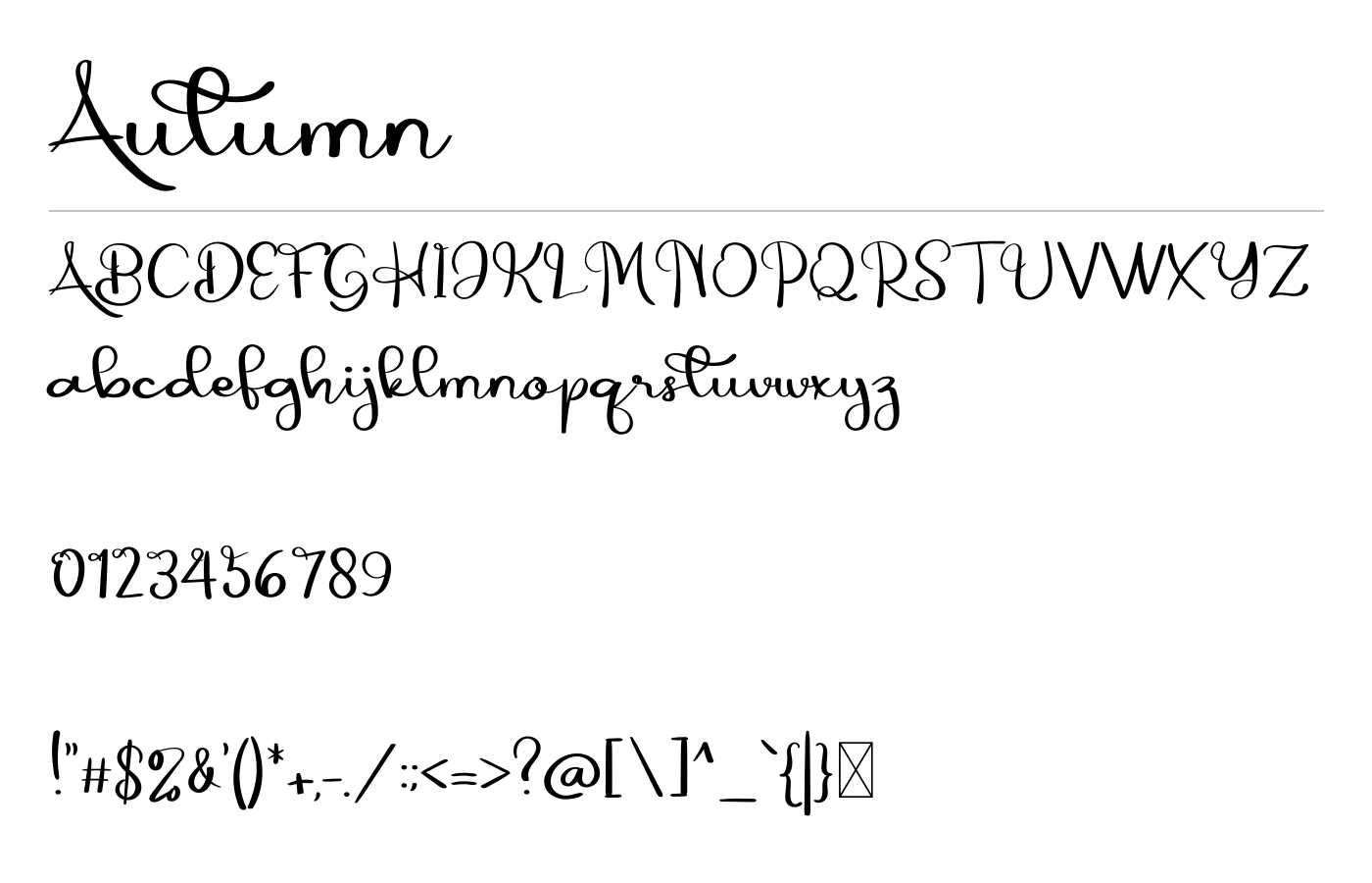 Autumn Font preview
