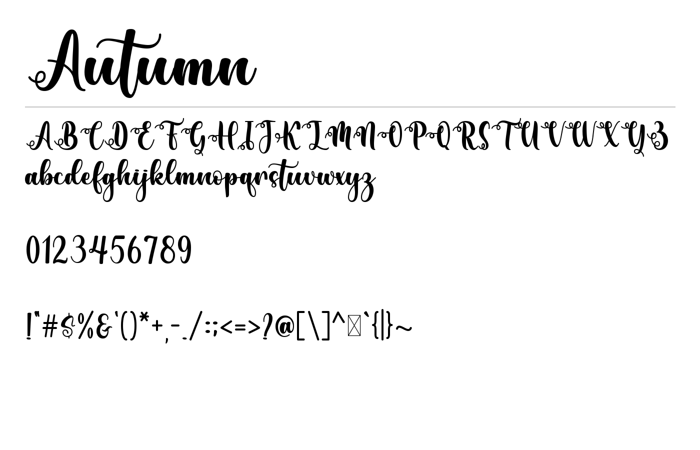 Autumn Font preview