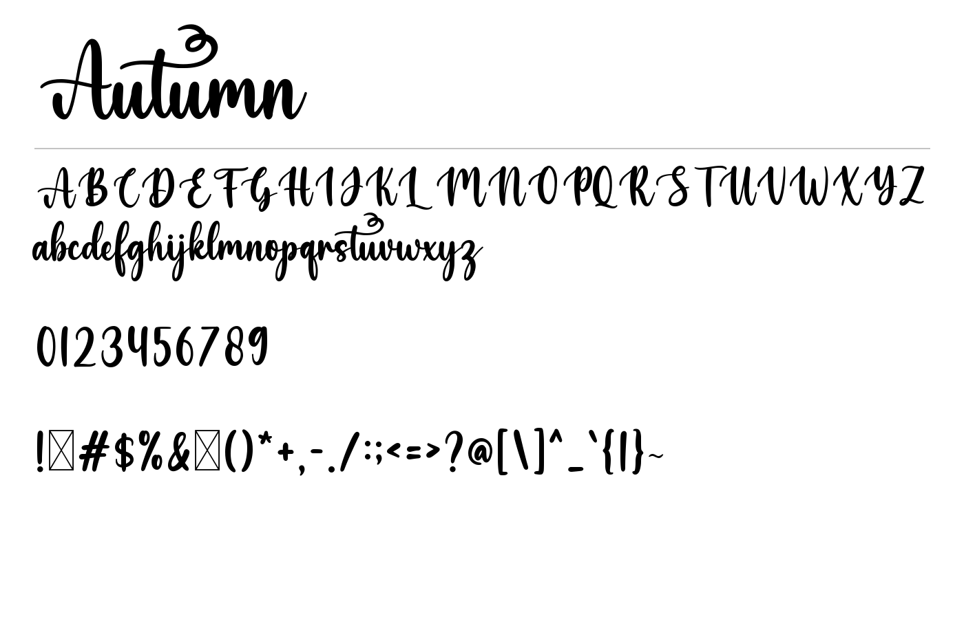 Autumn Font preview