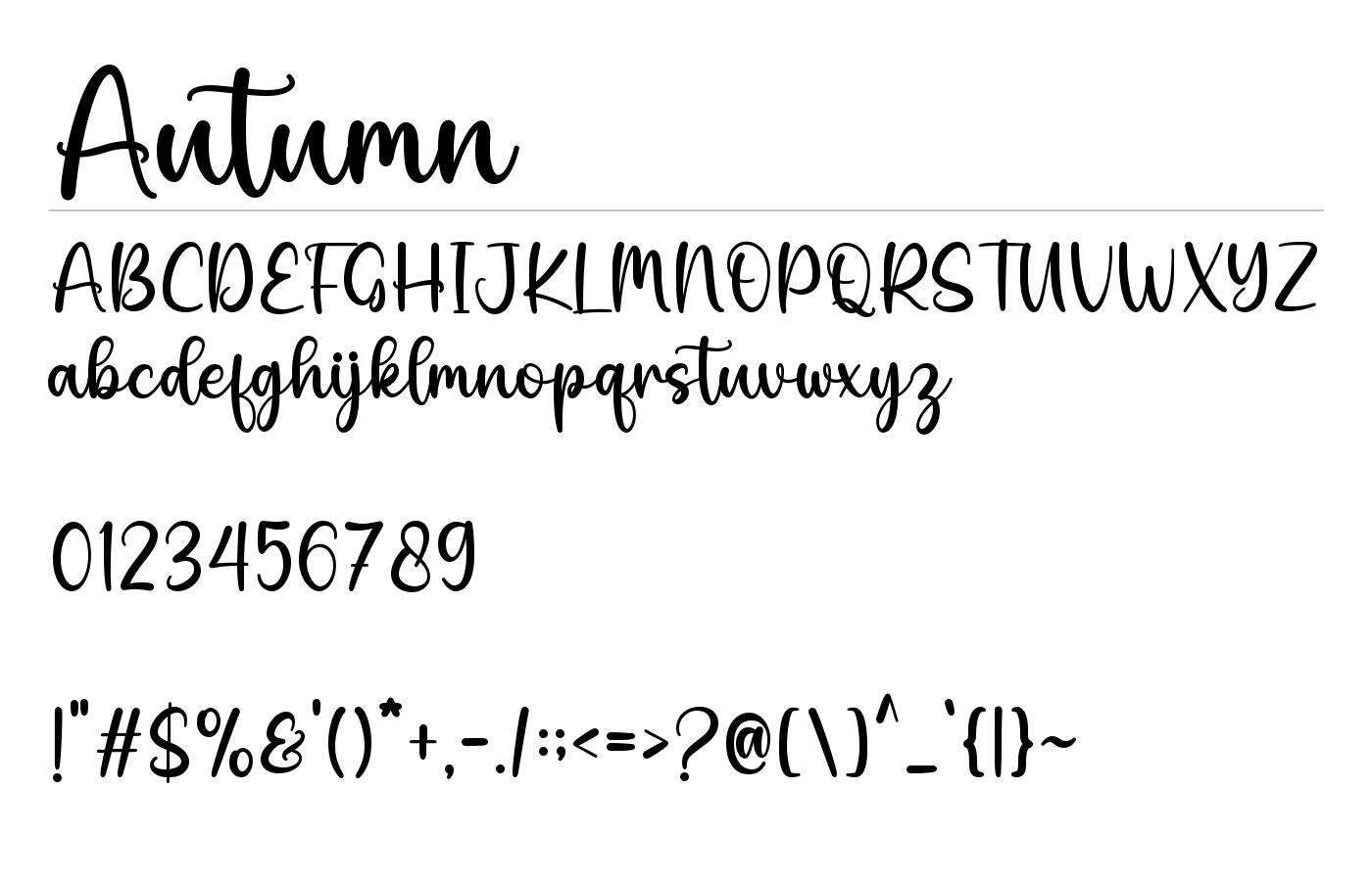 Autumn Font preview