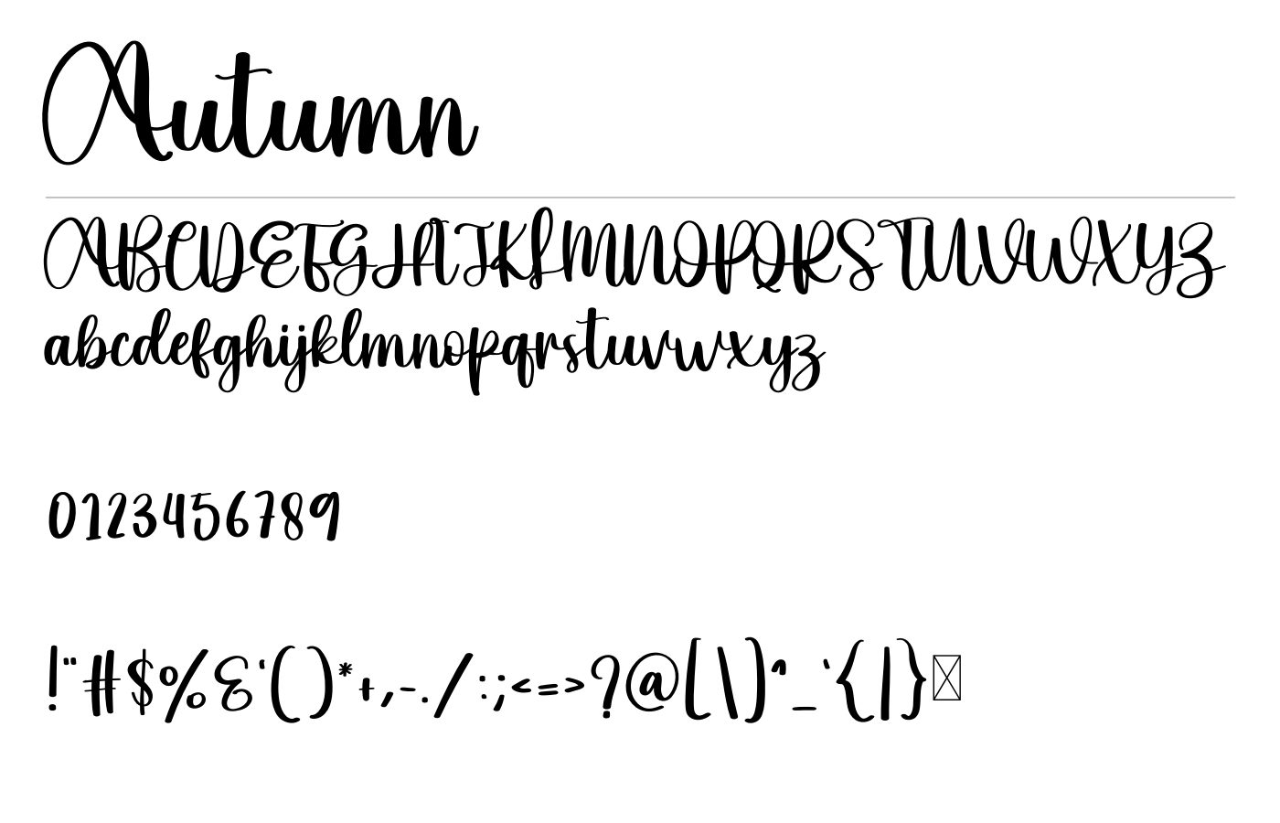 Autumn Font preview