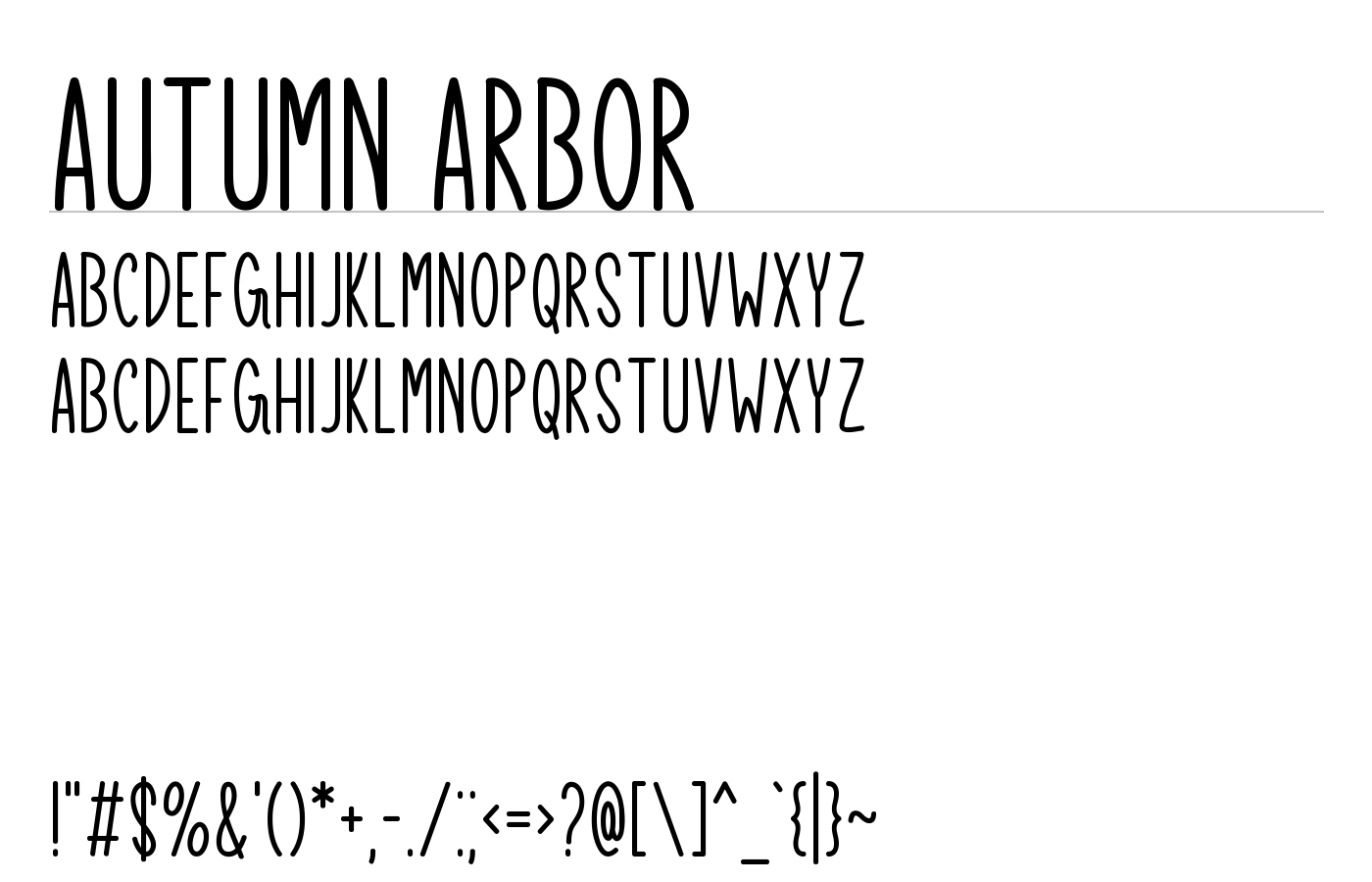 Autumn Arbor Font preview