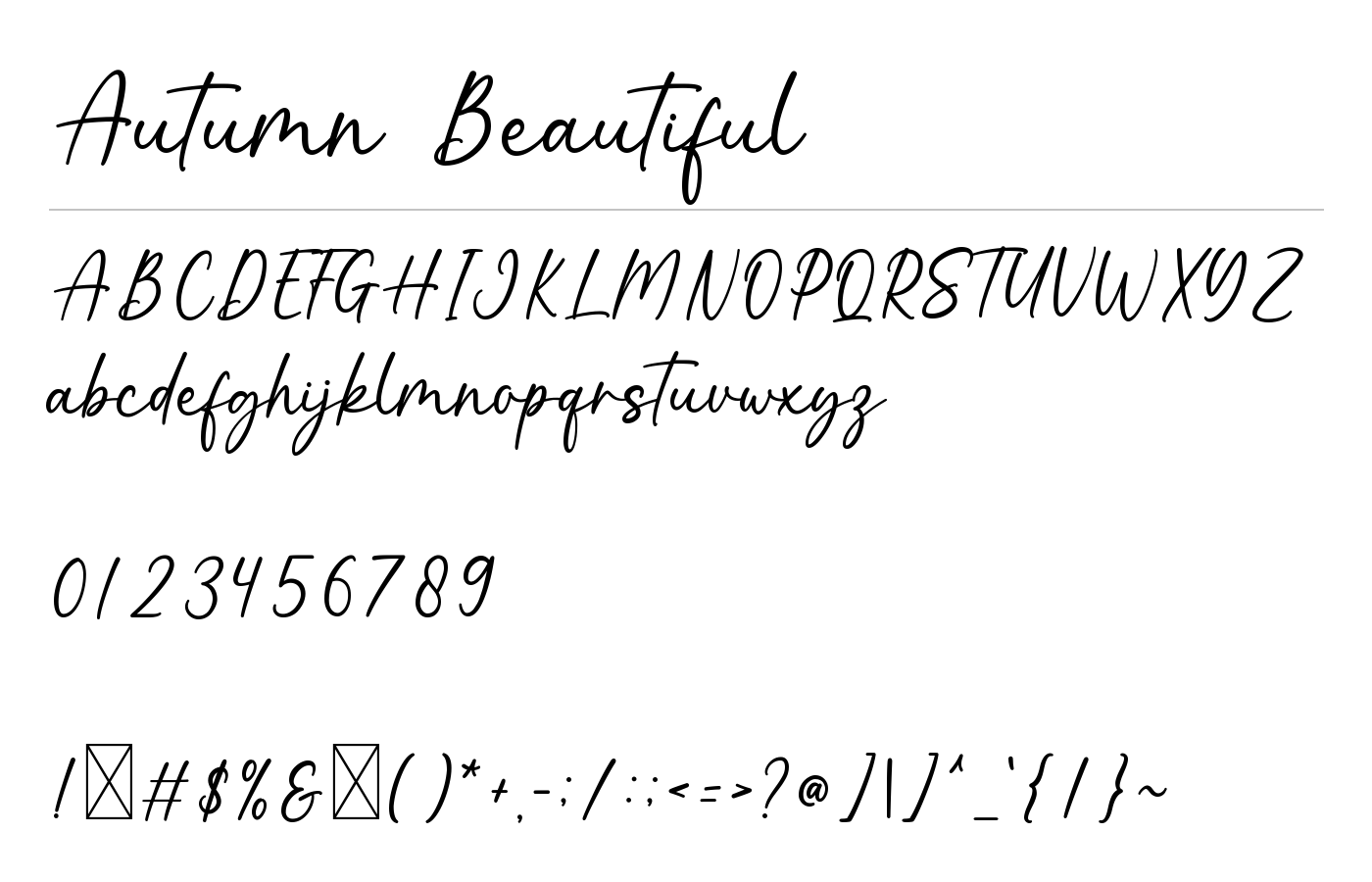Autumn Beautiful Font preview