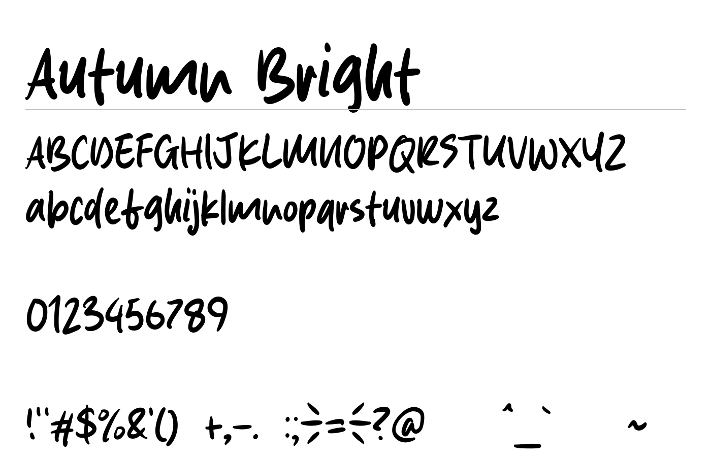 Autumn Bright Font preview
