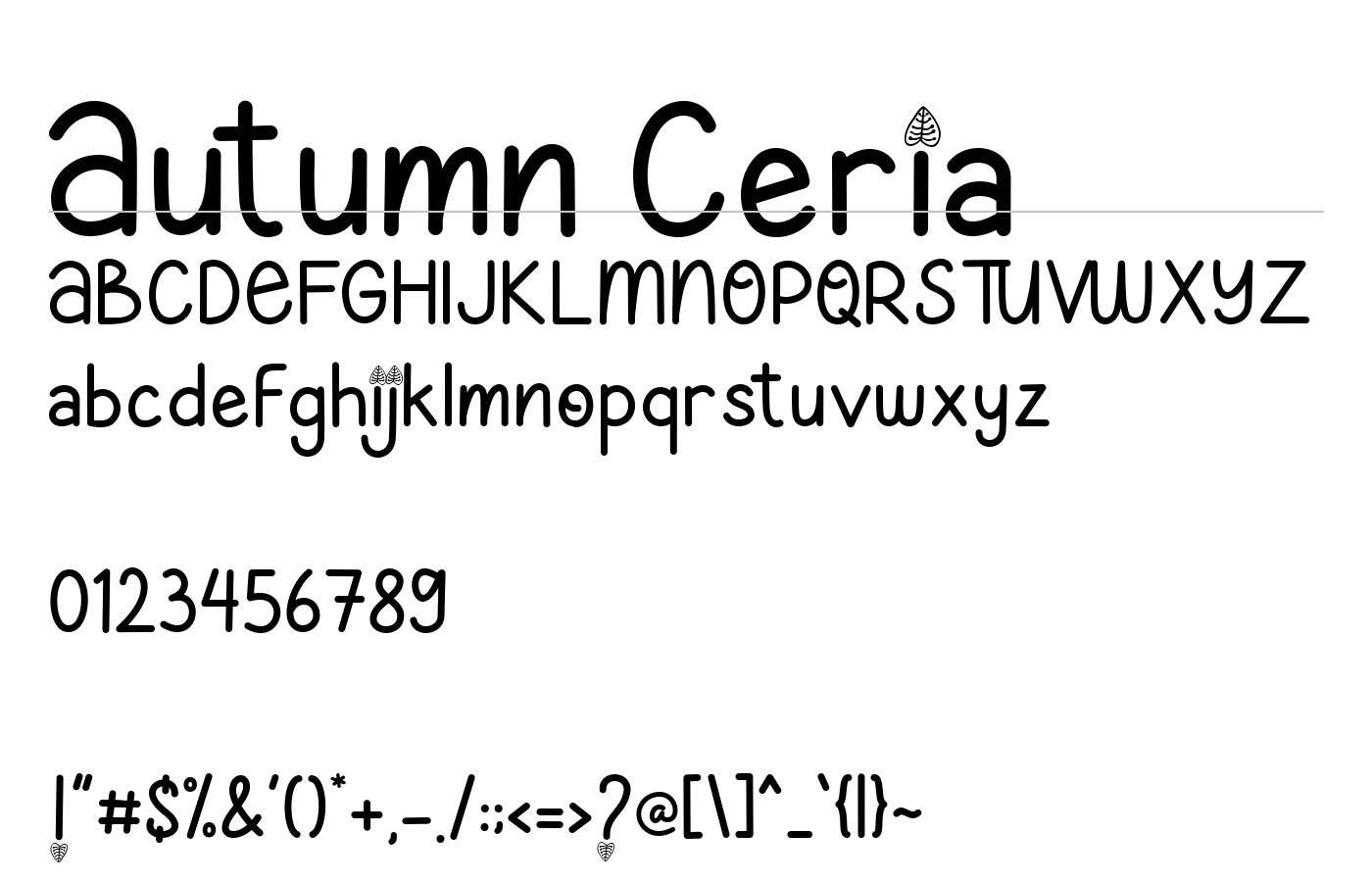 Autumn Ceria Font preview