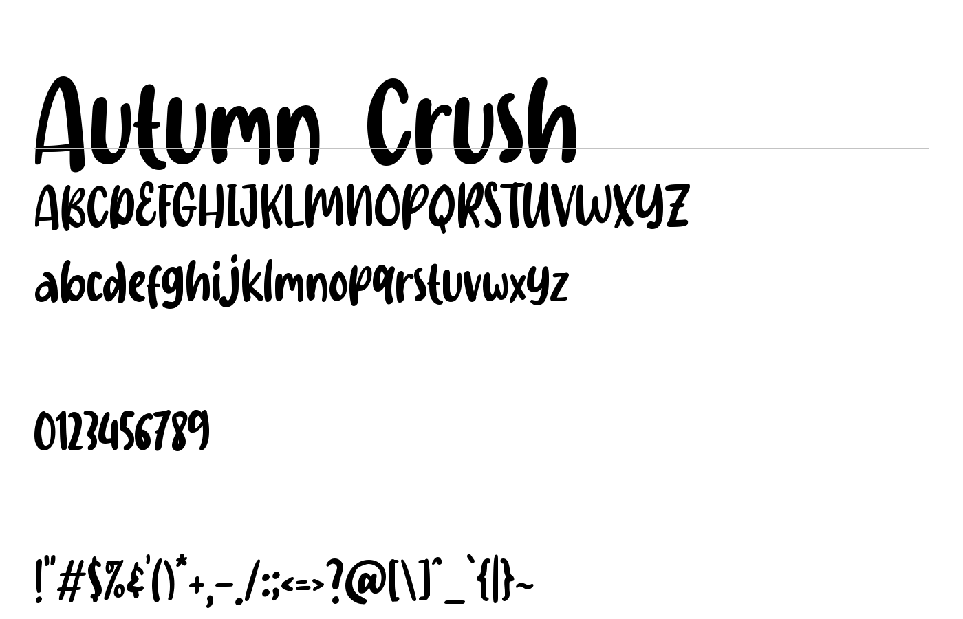 Autumn Crush Font preview