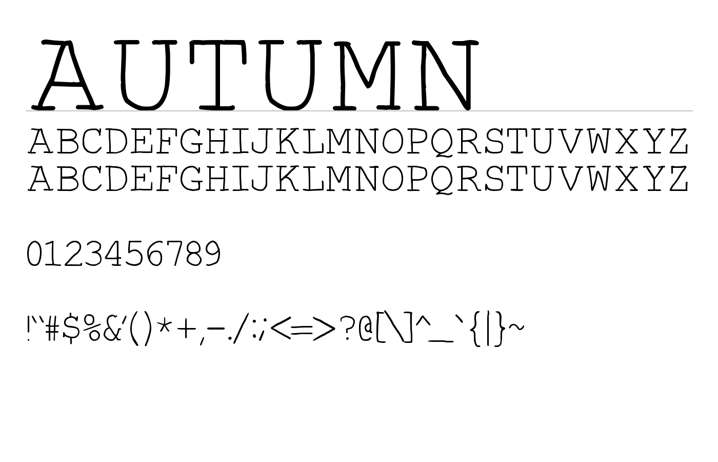 Autumn Font preview