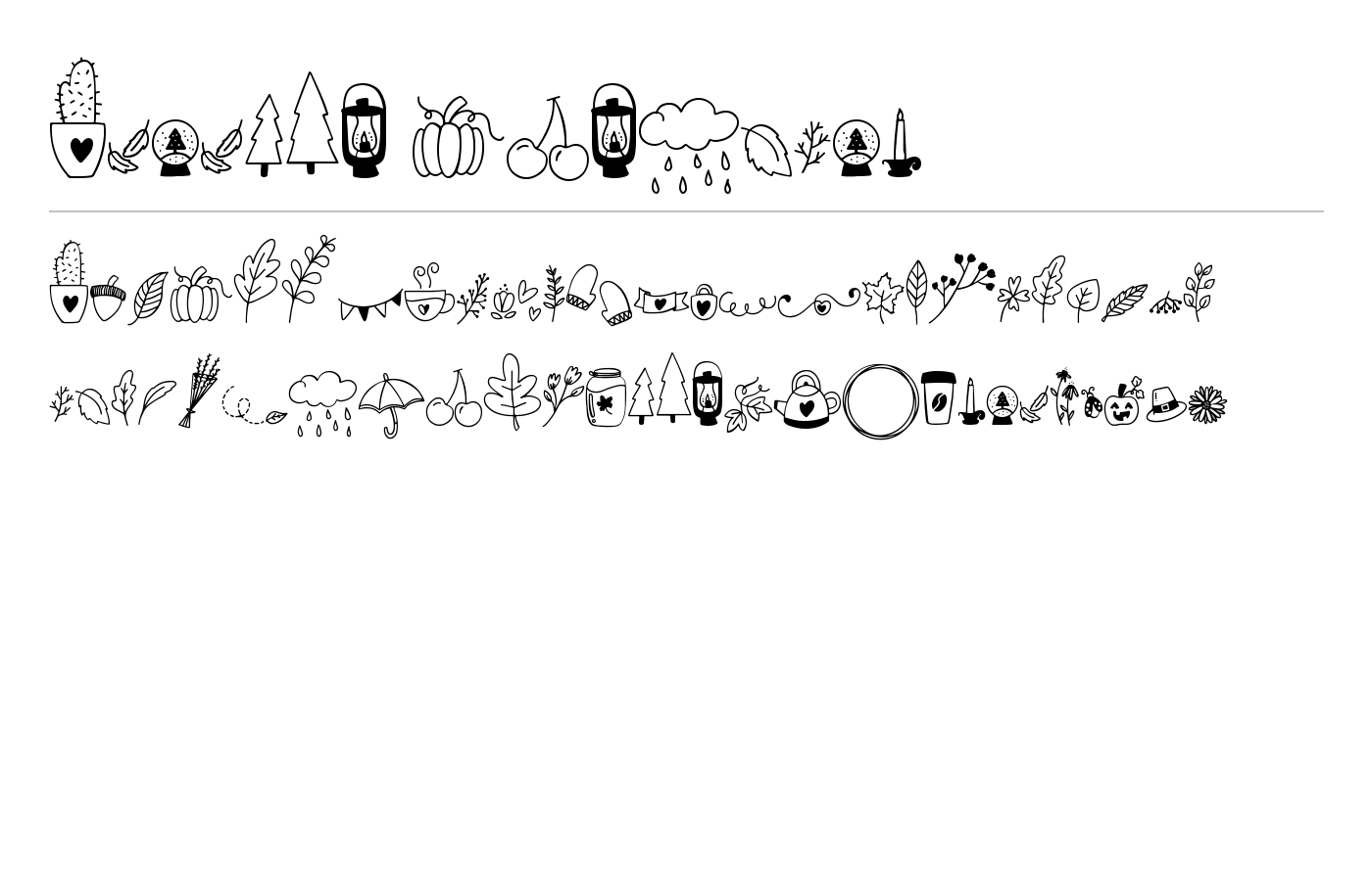 Autumn Dingbats Font preview