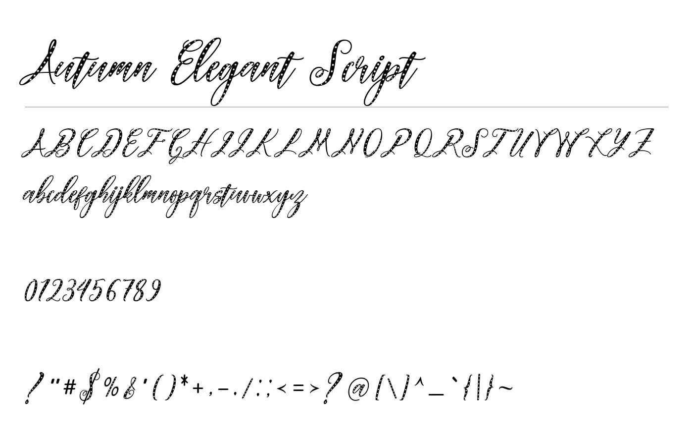 Autumn Elegant Script Font preview