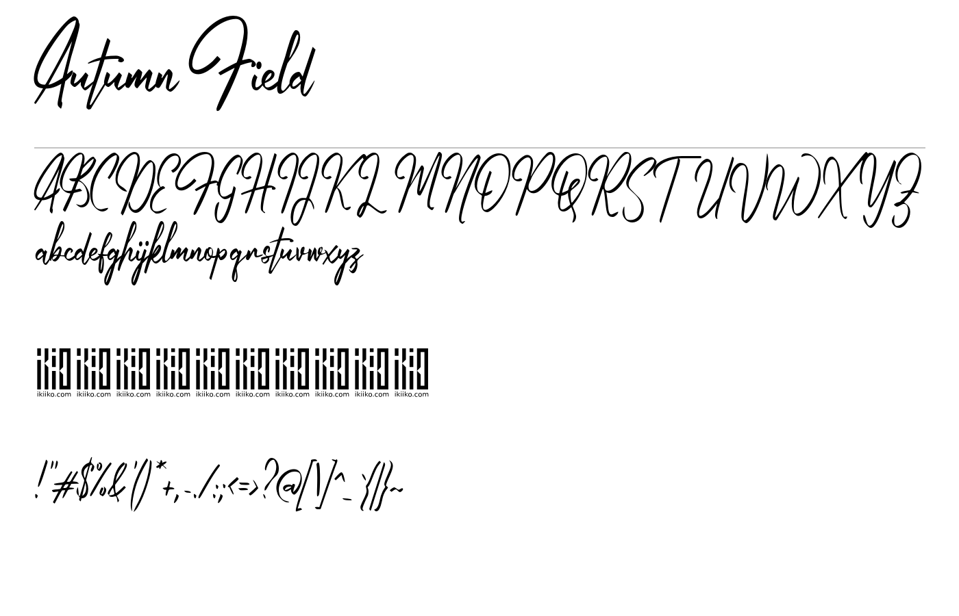 Autumn Field Font preview