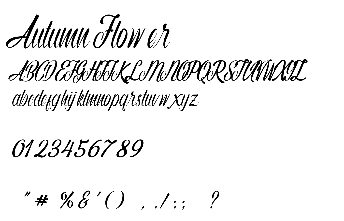 Autumn Flower Font preview