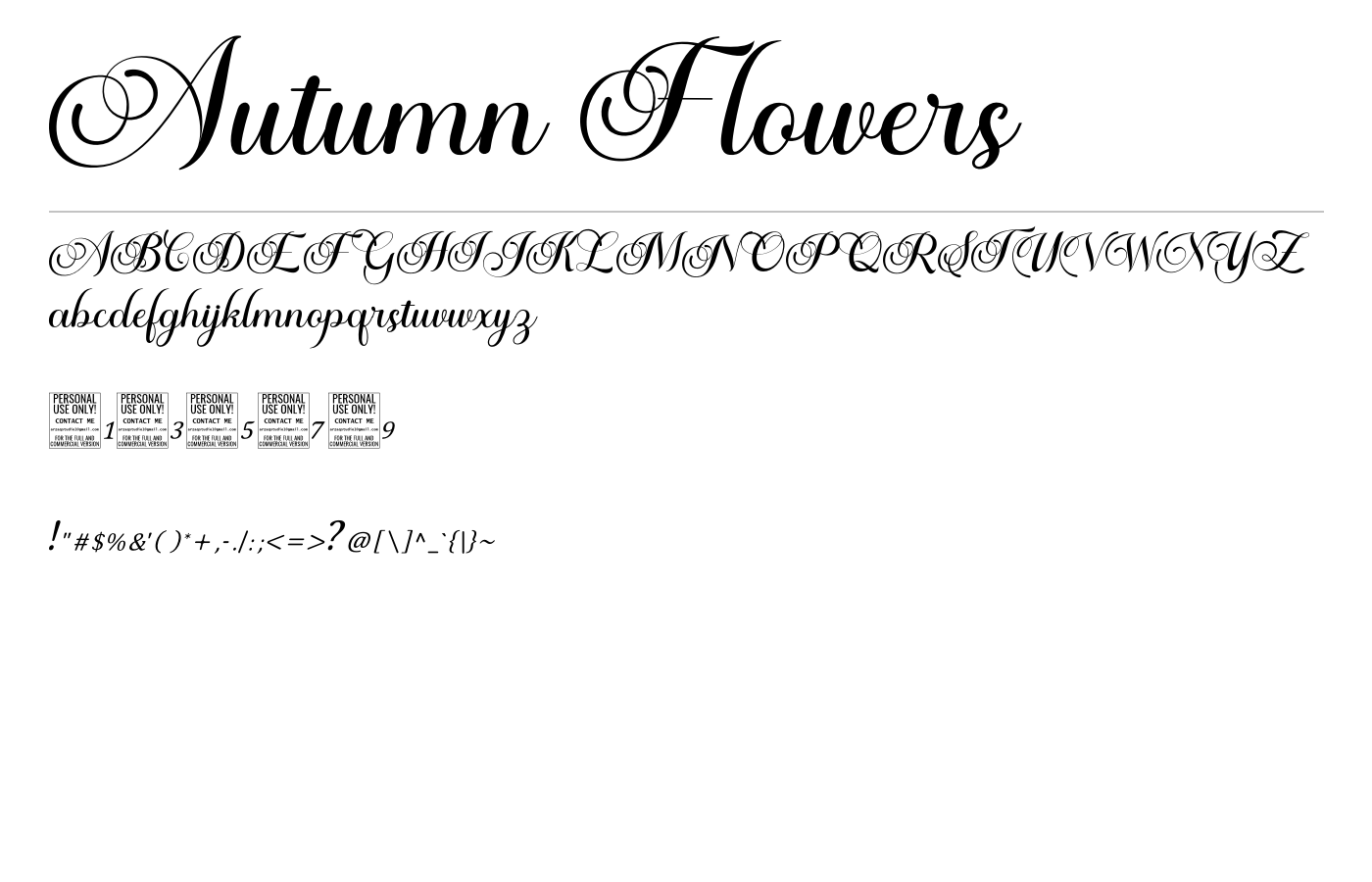 Autumn Flowers Font preview