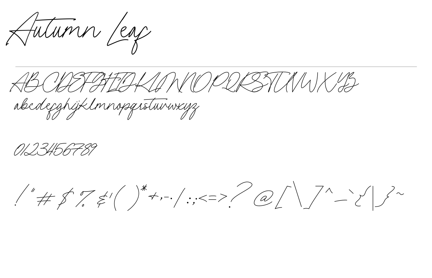 Autumn Leaf Font preview