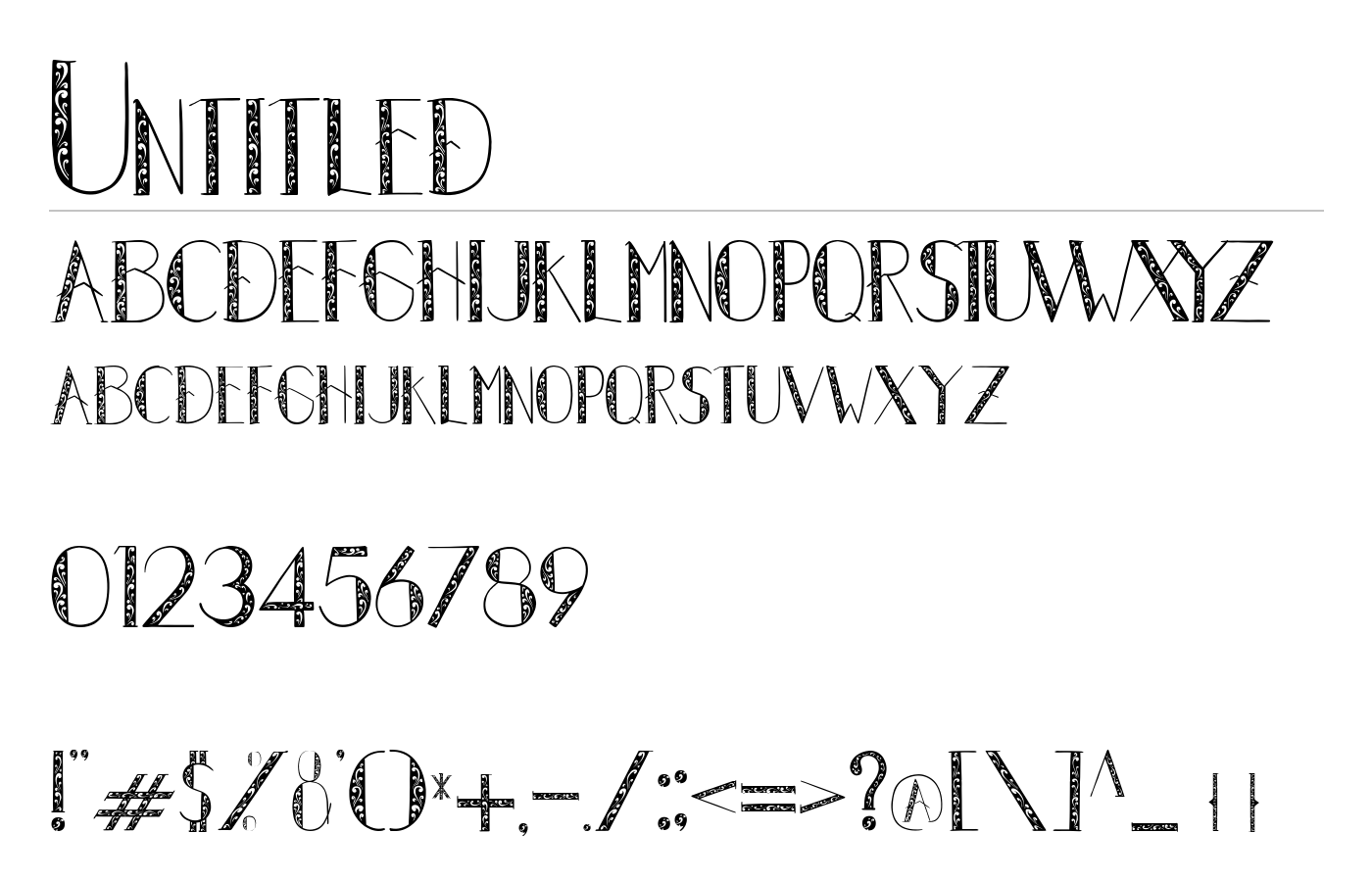 Untitled Font preview