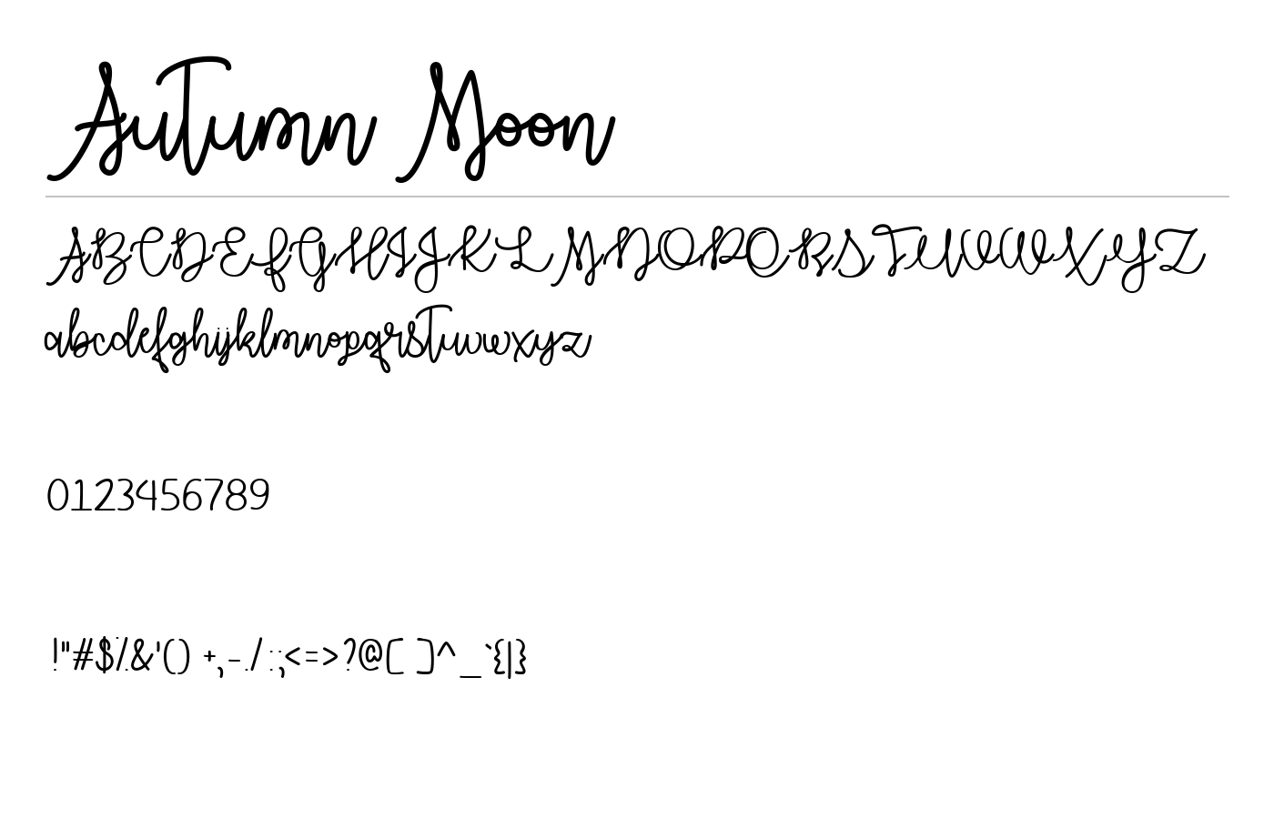 Autumn Moon Font preview