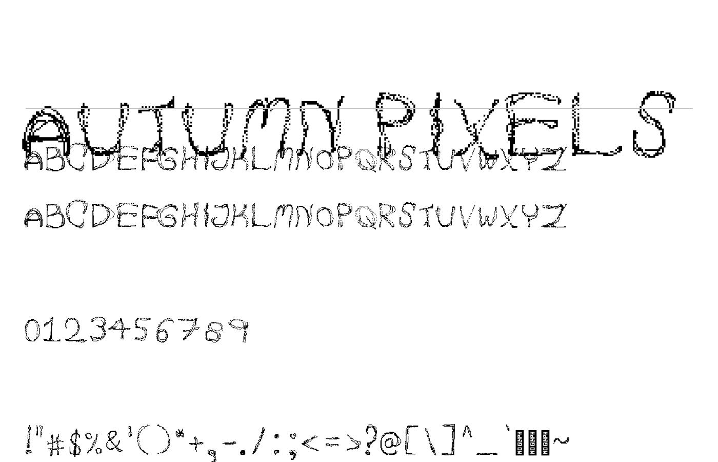 Autumn Pixels Font preview