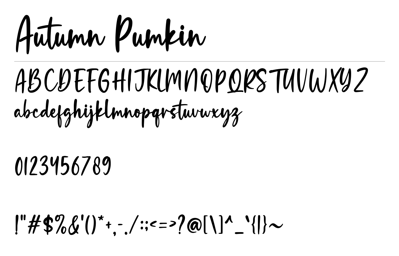 Autumn Pumkin Font preview