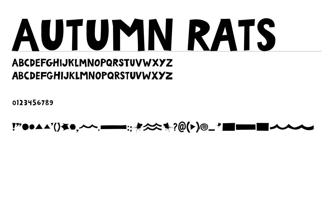 Autumn Rats Font preview