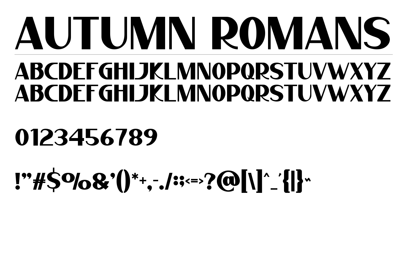 Autumn Romans Font preview
