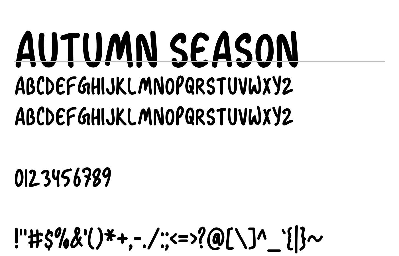 Autumn Season Font preview