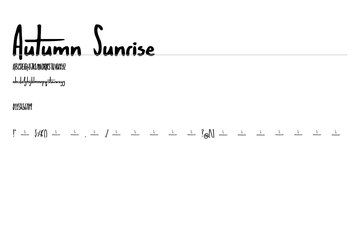 Autumn Sunrise Font preview
