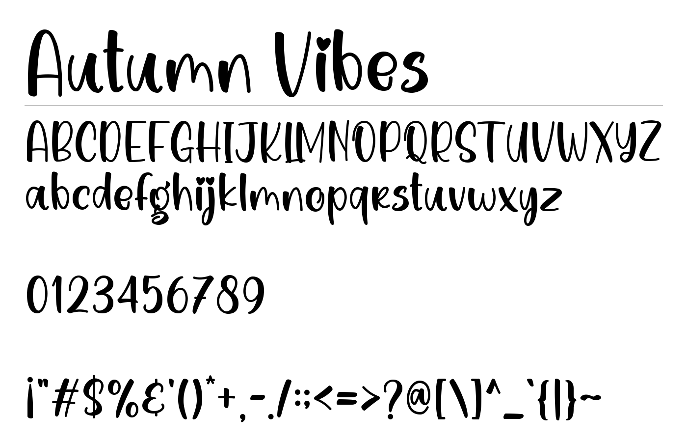 Autumn Vibes Font preview