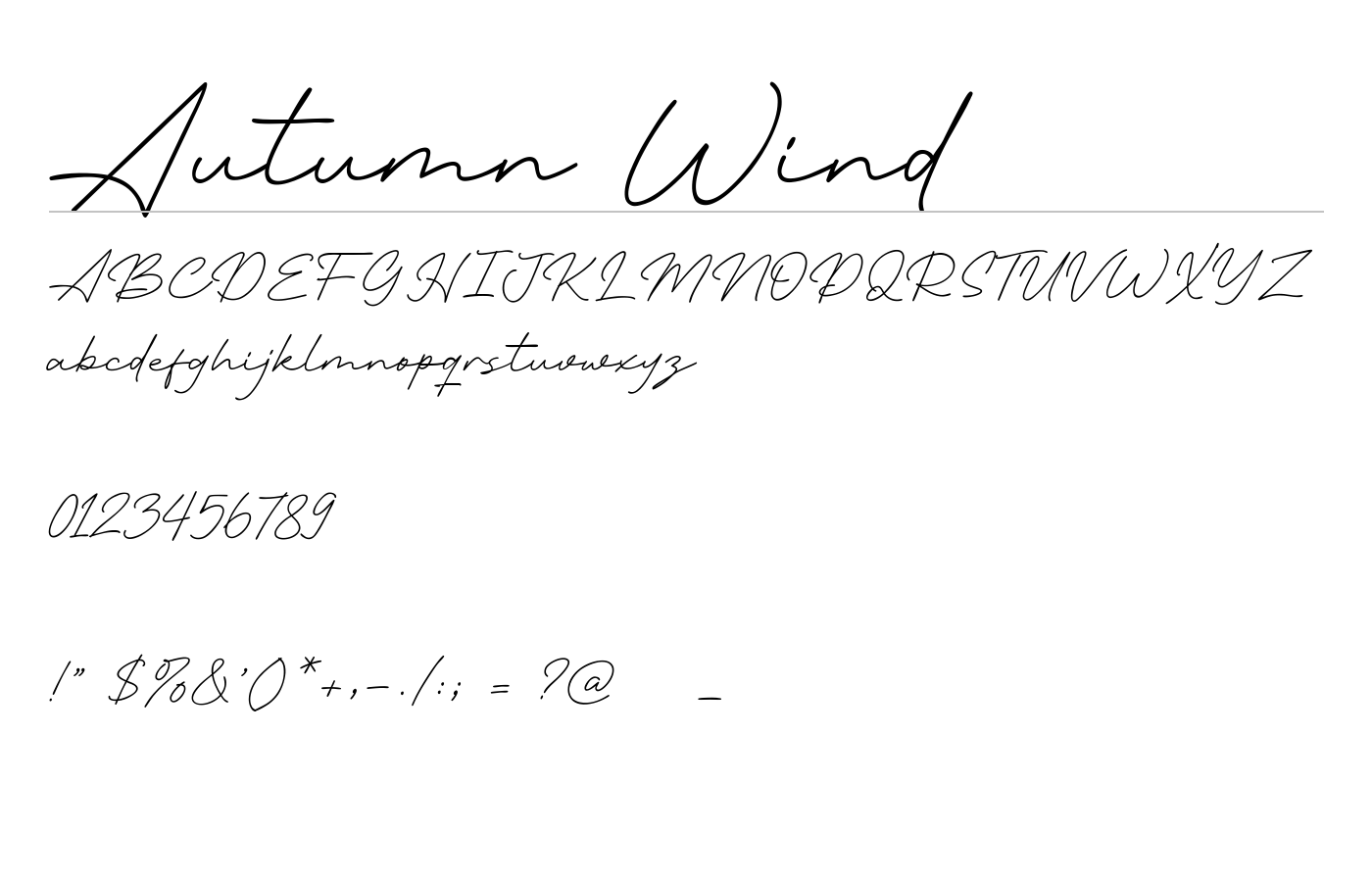 Autumn Wind Font preview