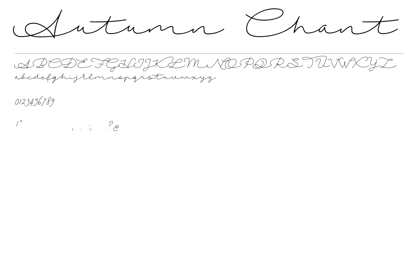 Autumn Chant Font preview