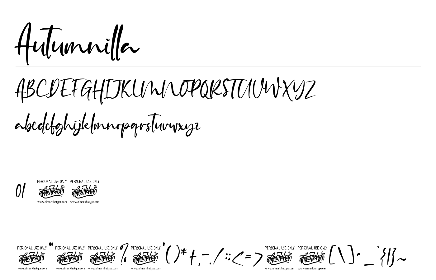 Autumnilla Font preview