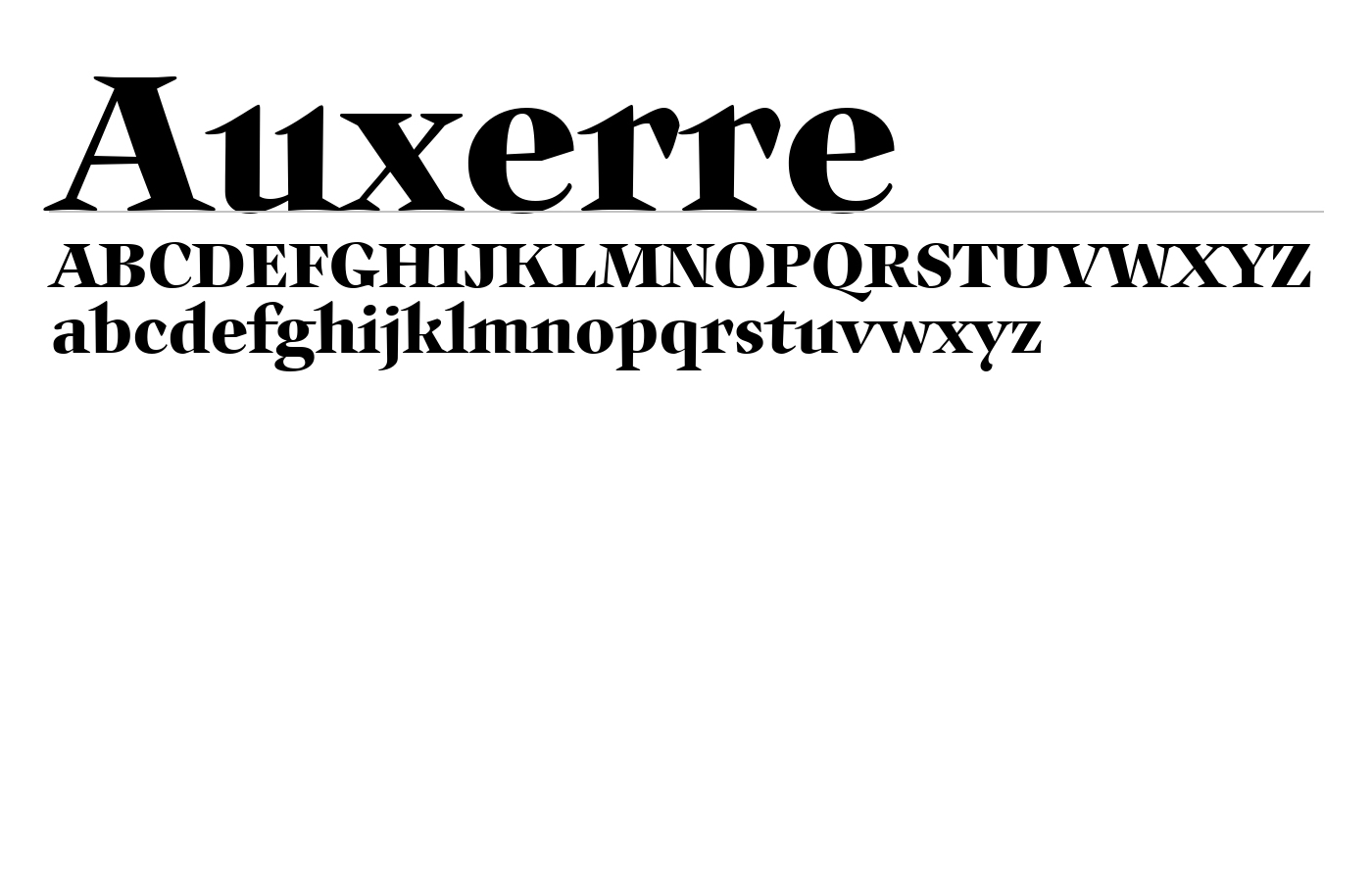 Auxerre Font preview