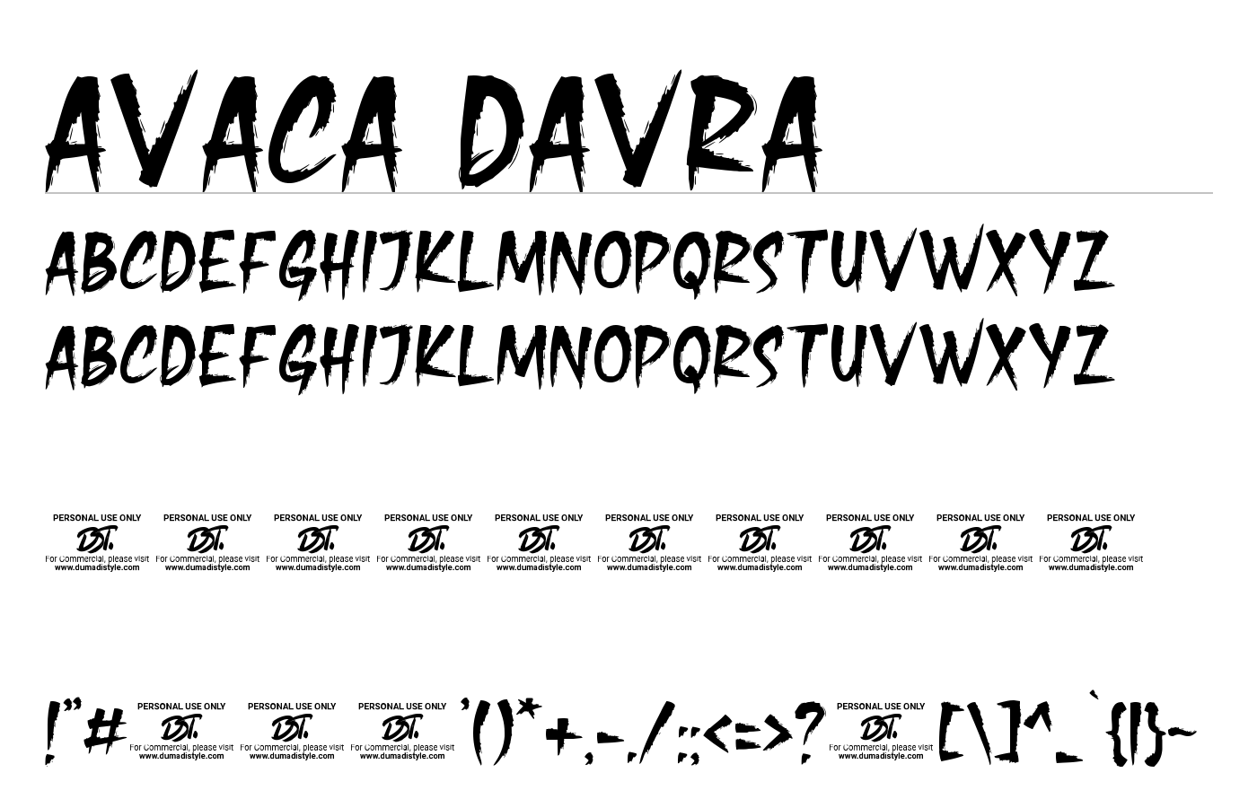 Avaca Davra Font preview
