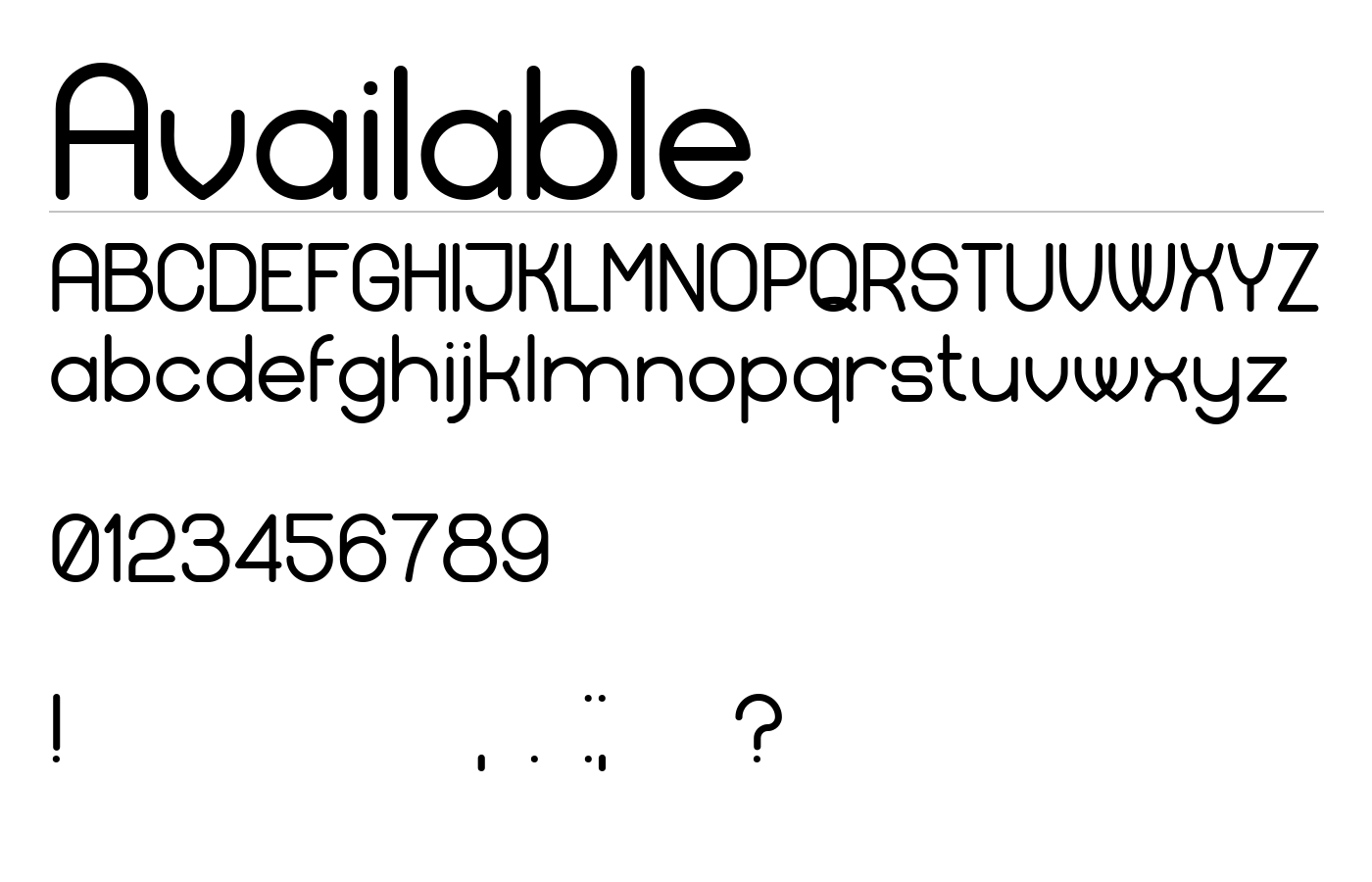 Available Font preview