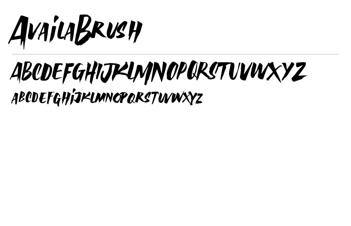 AvailaBrush Font preview