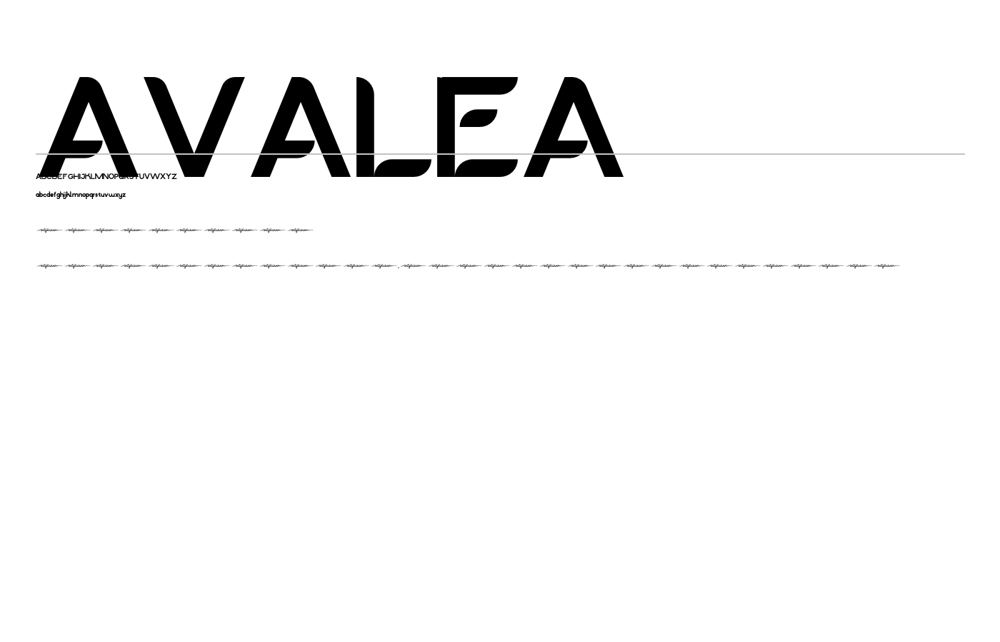 AVALEA Font preview