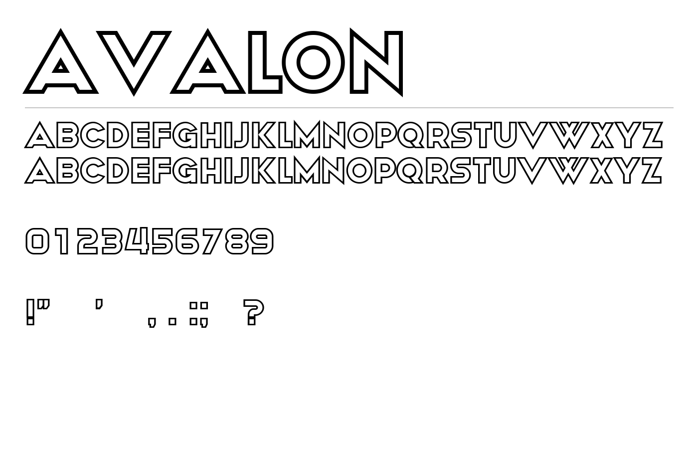 Avalon Font preview