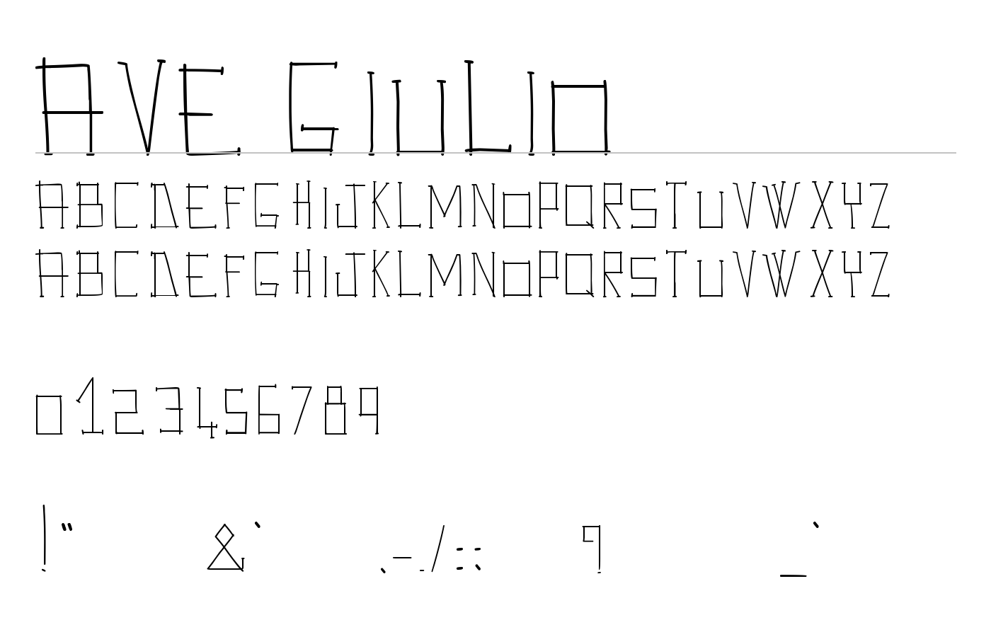 Ave Giulio Font preview