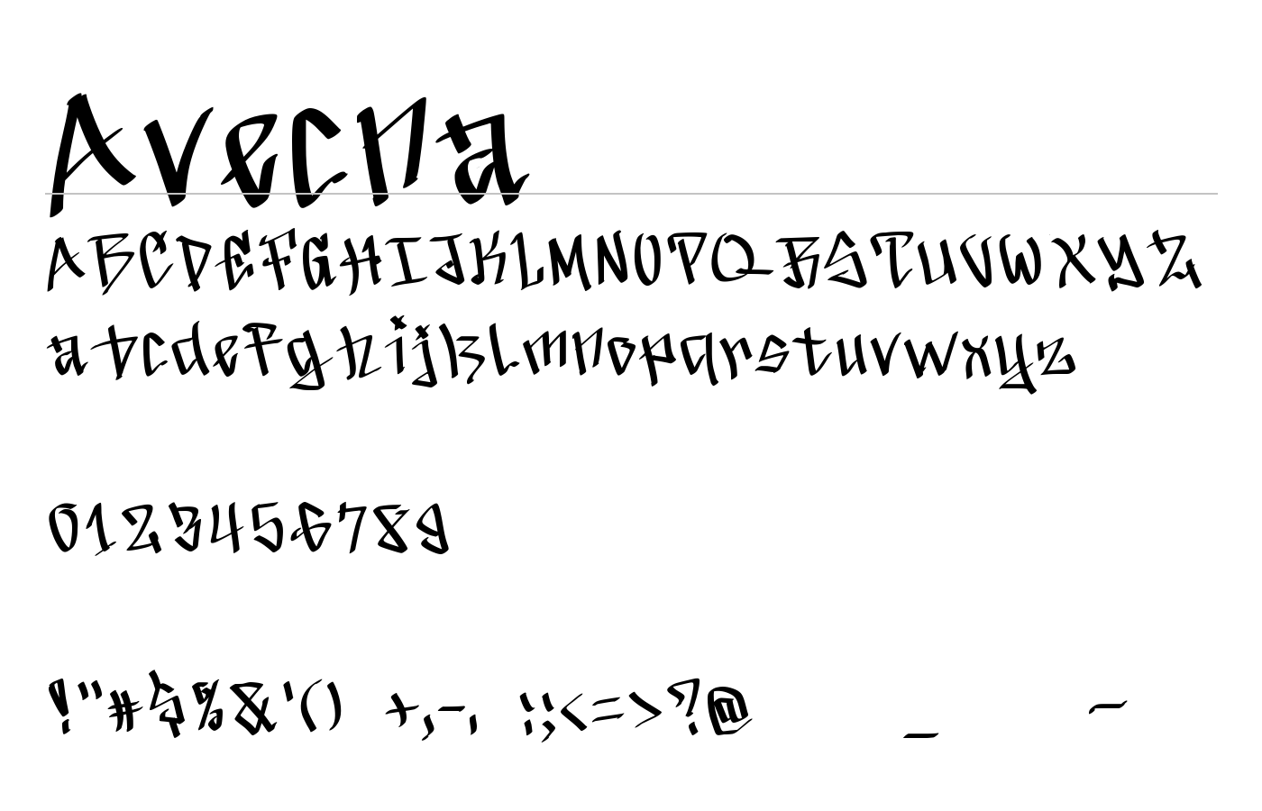 Avecna Font preview